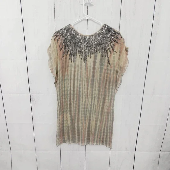 Velvet by Graham & Spencer Women's Beaded Tie Dye Dress Like New Womens XXS - Picture 4 of 6